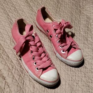 Converse Pink Canvas Sneakers with Rubber Toe Caps